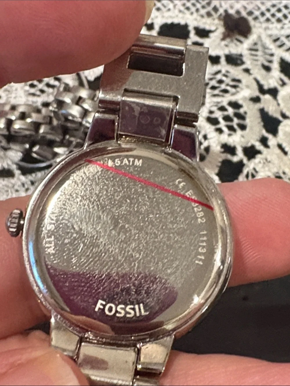 Fossil Women Silver Stainless Steel Analog Wrist Watch
